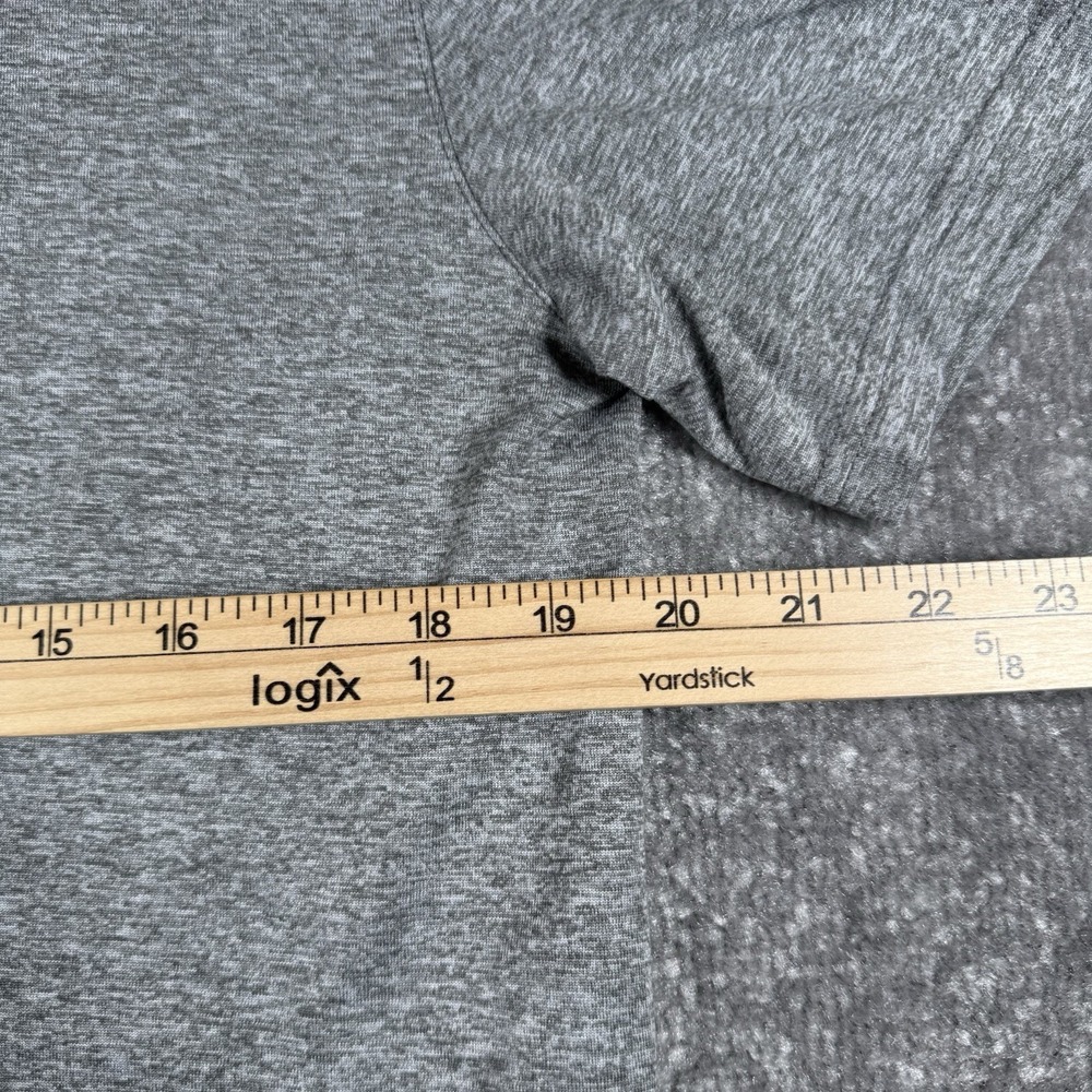 Nike Shirt Men's Medium Heathered Gray V-Neck‎ Short Sleeve Performance - Picture 5 of 6